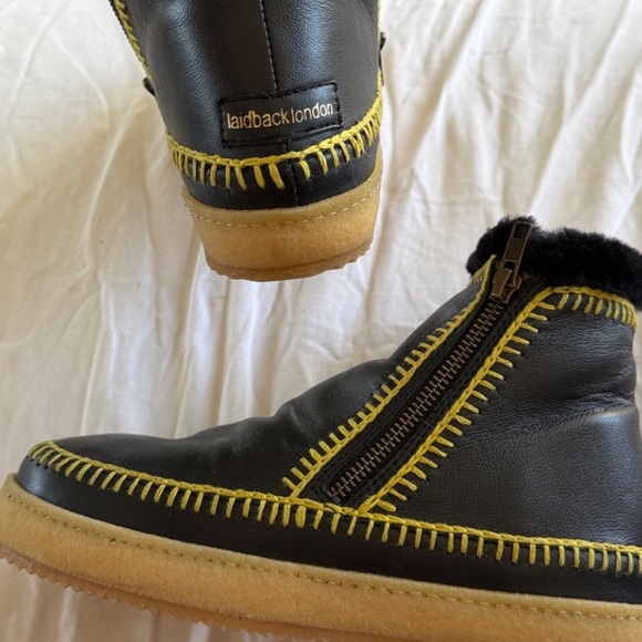 Free People Laidback London NWT Setsu Suede Black Shearling Boot - Picture 7 of 10